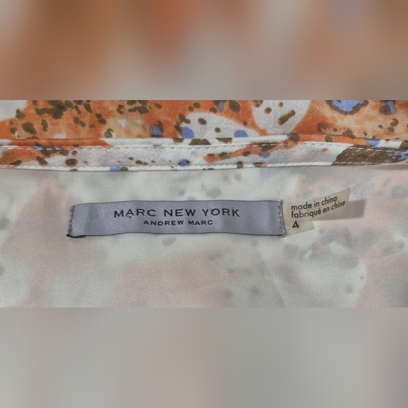 Marc New York Orange and White Sleeveless Sheath Mini Dress - Picture 6 of 6